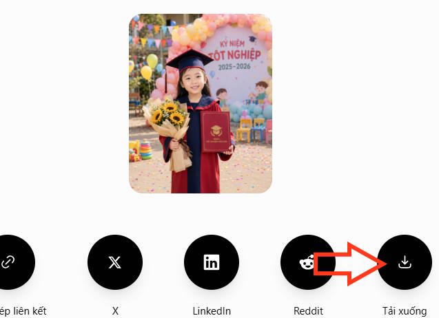 Tải ảnh tốt nghiệp trên ChatGPT