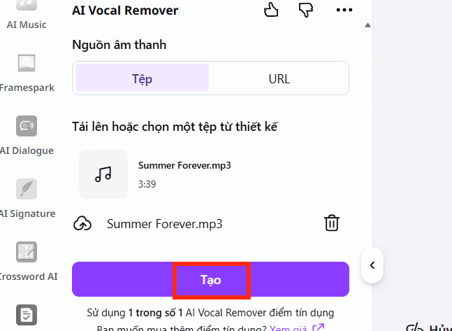 AI Vocal Remover Canva 