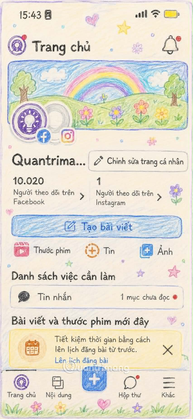 prompt tạo ảnh vẽ trang cá nhân