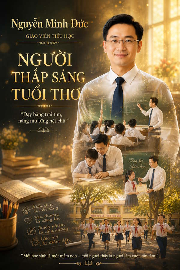Poster tạo ảnh vinh danh giáo viên tiểu học