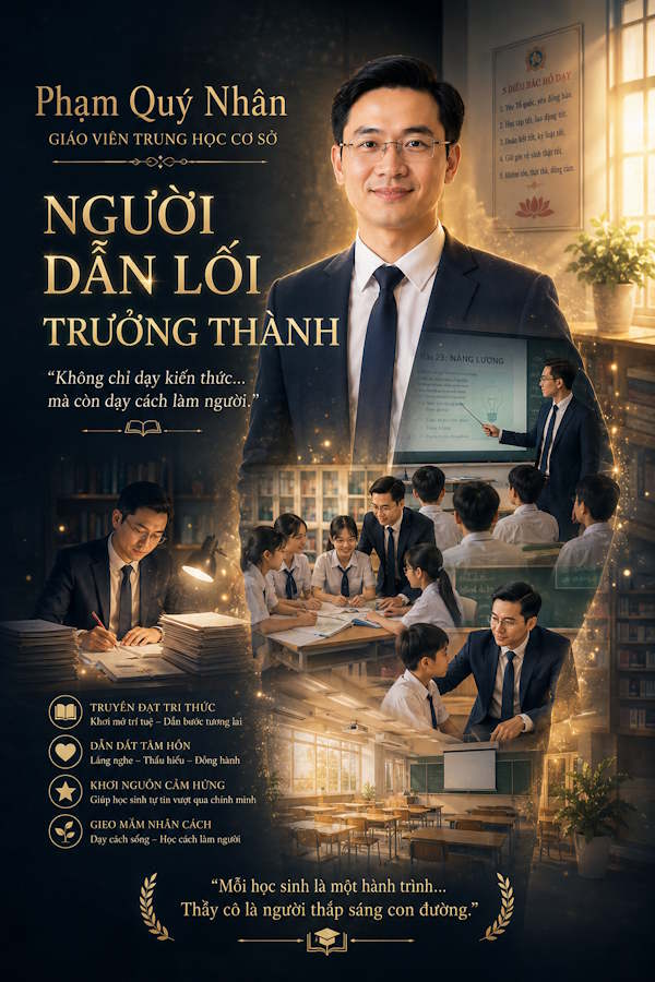 Poster tạo ảnh vinh danh giáo viên trung học cơ sở