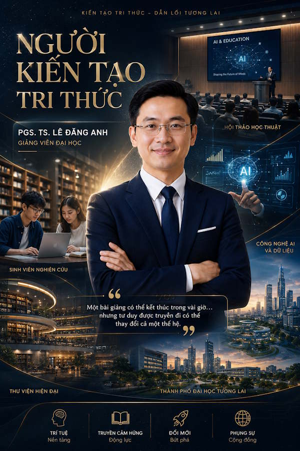 Câu lệnh tạo poster vinh danh giảng viên Đại học