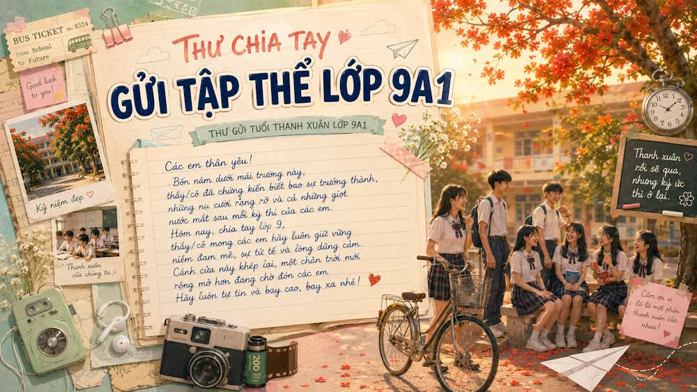 Thư chia tay học sinh lớp 9 phong cách thanh xuân