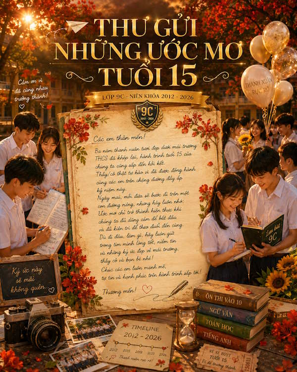 Thư chia tay học sinh cấp II phong cách cinematic kỷ yếu