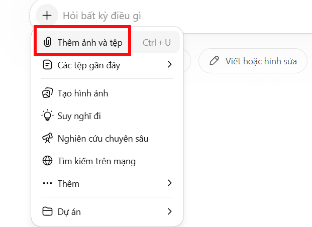 Tải ảnh lên ChatGPT