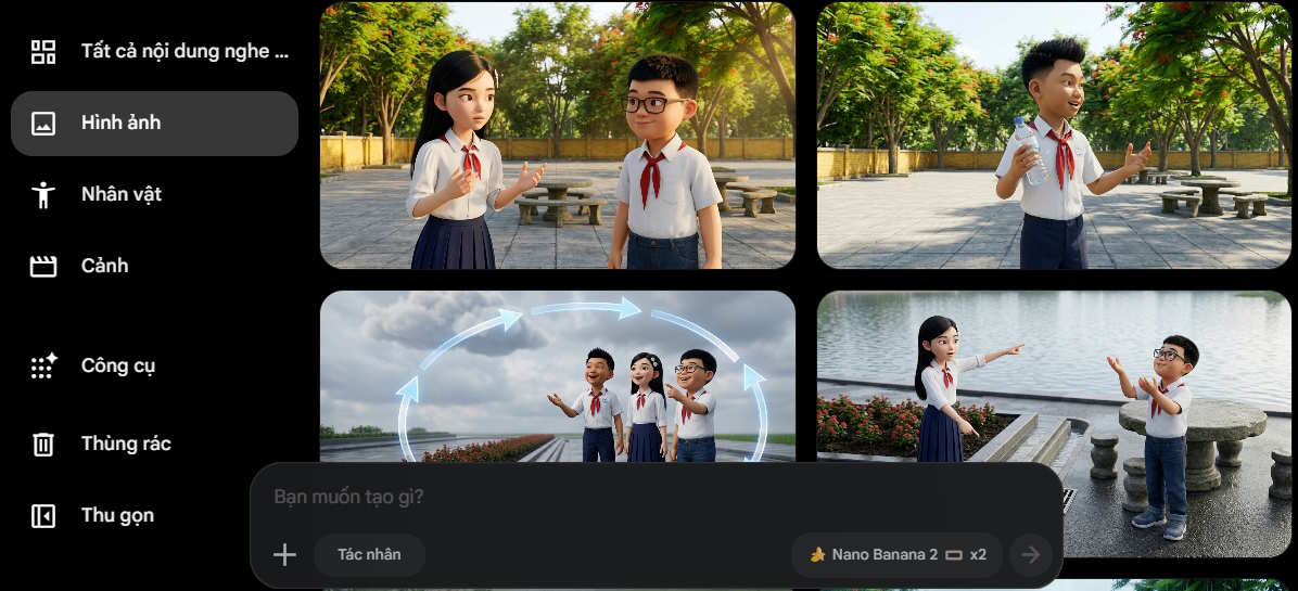 Tạo video từ storyboard trên Flow