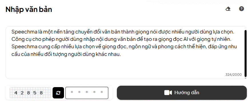 Nhập văn bản trên Speechma