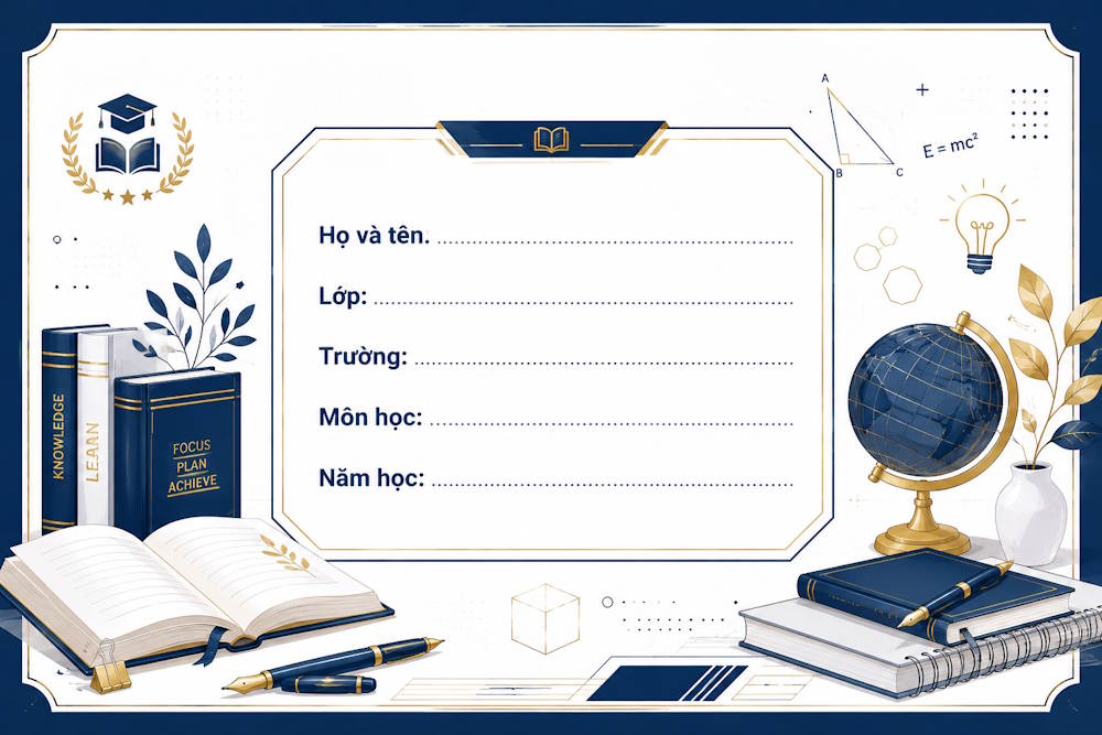 Nhãn vở phong cách hiện đại