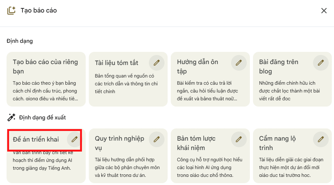 Triển khai báo cáo cuộc họp trên NotebookLM