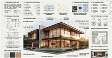 Prompt tạo infographic kiến trúc nhà ở cao cấp cực kỳ ấn tượng bằng AI