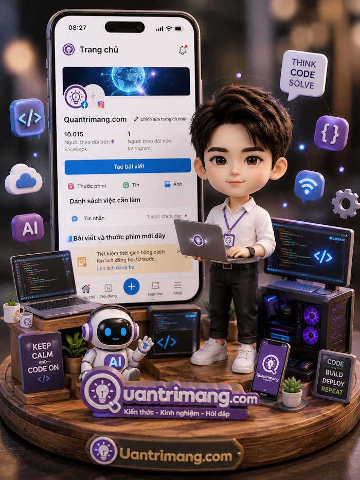Prompt ảnh chibi 3D fanpage cho IT