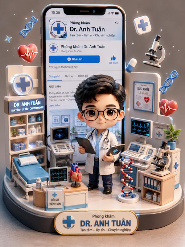 Câu lệnh tạo ảnh chibi 3D fanpage cho bác sĩ