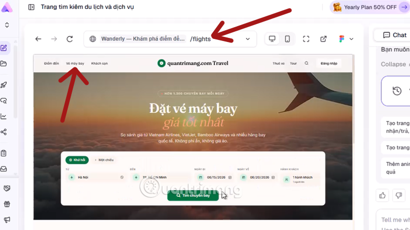 tạo website với AI