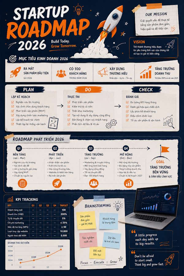 Phong cách Startup Roadmap