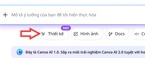 Thiết kế trên Canva AI