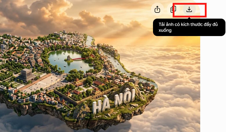 Tải ảnh giới thiệu thành phố trên Gemini