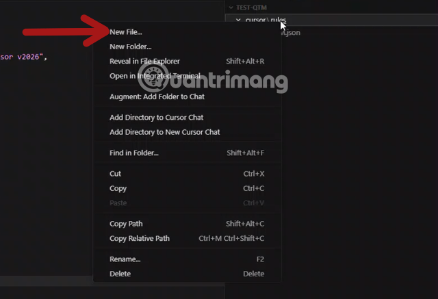 tạo file rule trong cursor