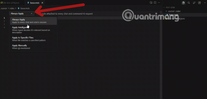 file rule cursor