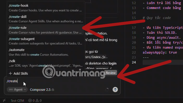 hướng dẫn tạo file rule cursor