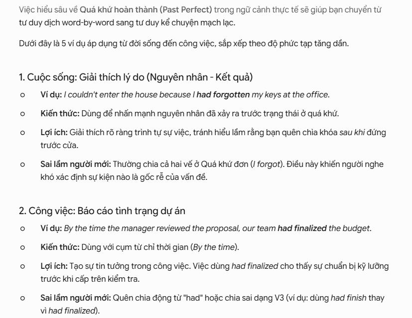 Prompt hiểu rõ cách ứng dụng kiến thức vào thực tế