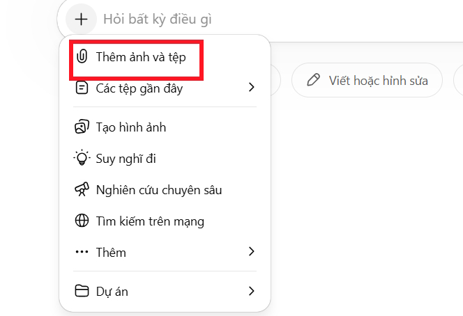 Tải ảnh lên ChatGPT