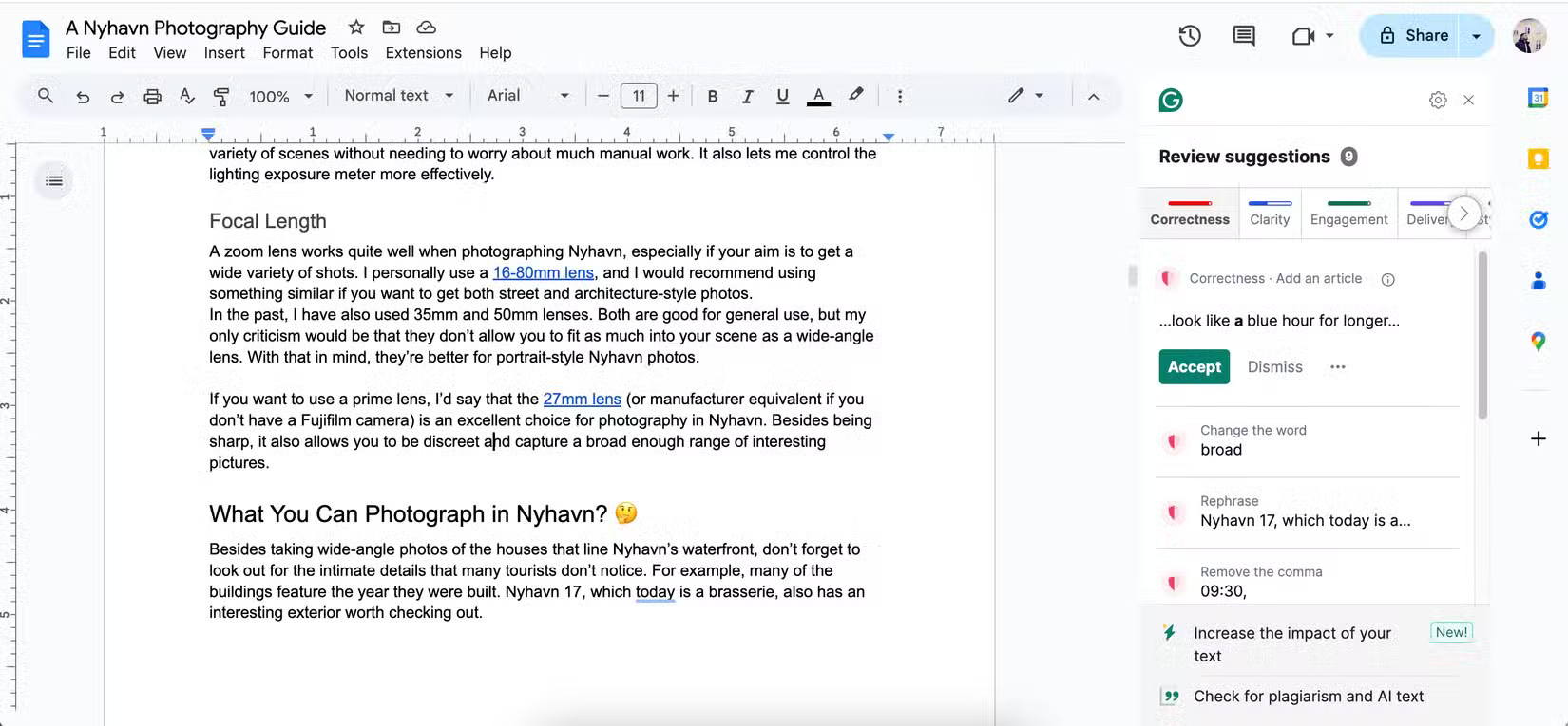 Chỉnh sửa tài liệu Google Docs bằng Grammarly