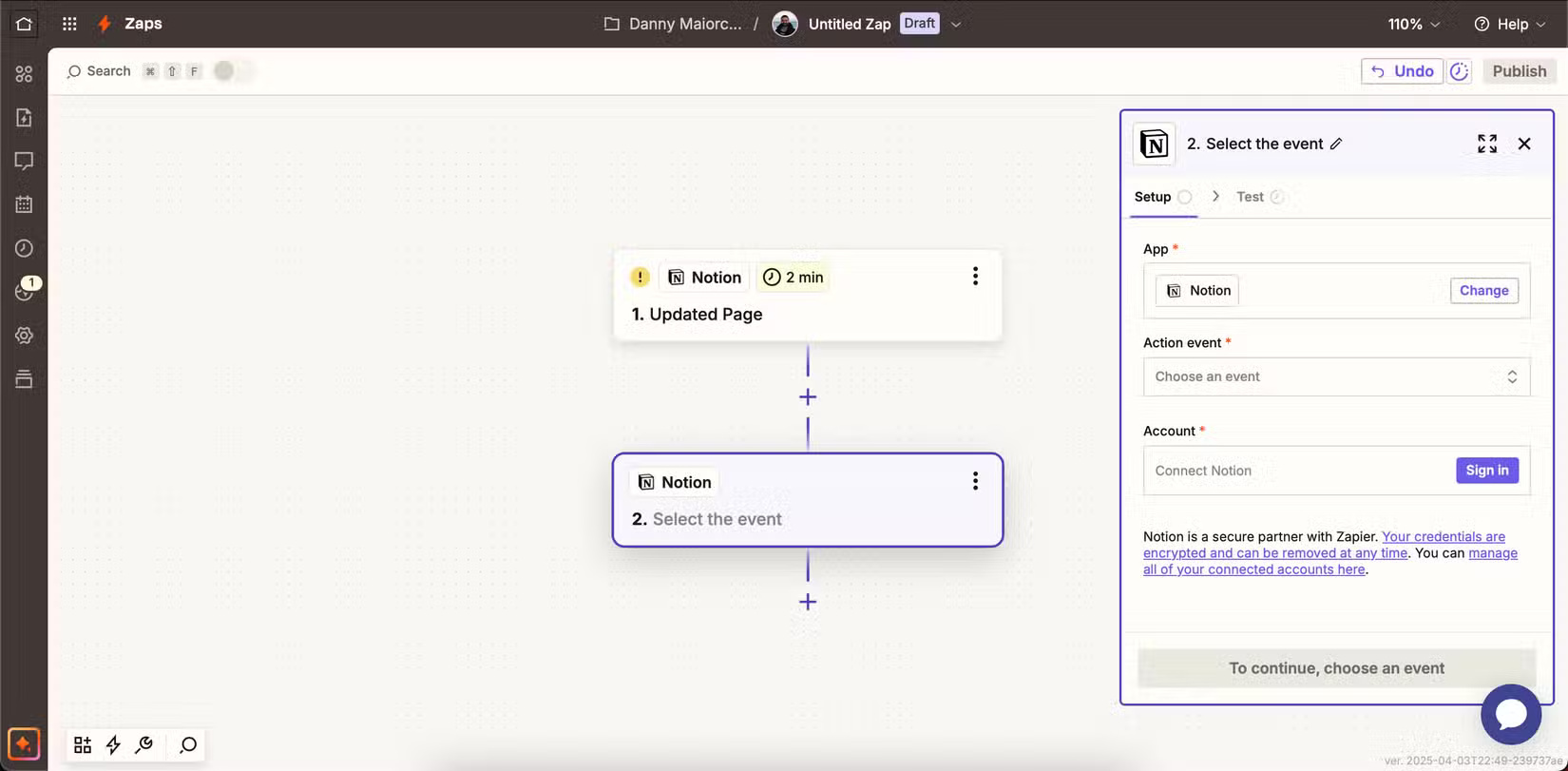 Sử dụng ứng dụng web Zapier để tạo tự động hóa