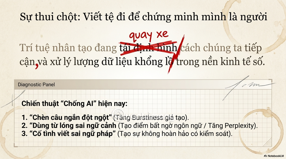 check những nội dung làm từ AI