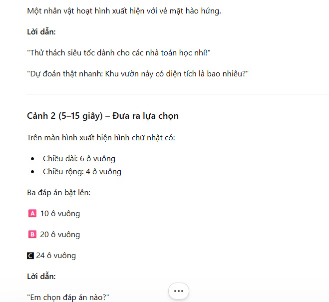 Video mở đầu tình huống game/ thử thách