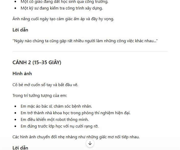 Prompt tạo video mở đầu tình huống cảm xúc