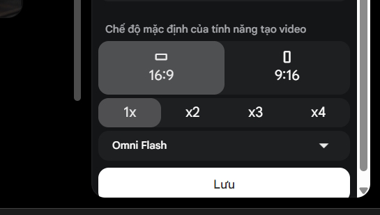 Thiết lập tạo video POV