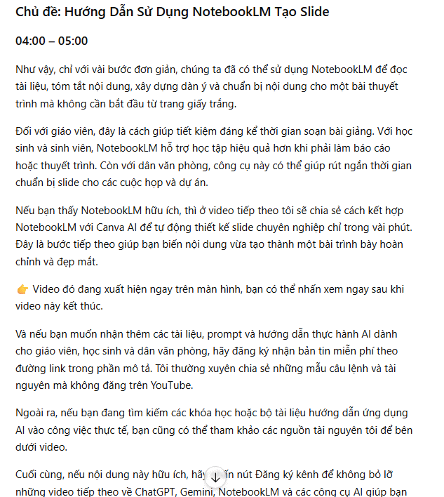 Prompt số 7. Công cụ thiết kế phần kết video