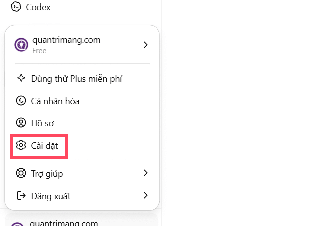 Cài đặt ChatGPT