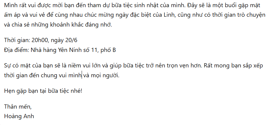 Chỉnh sửa nội dung email soạn trên ChatGPT
