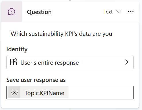 Cấu hình node Question đơn giản.