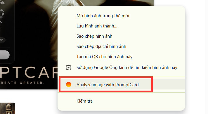 Phân tích ảnh bằng PromptCard