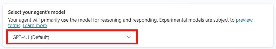 Vị trí của menu drop-down chọn mô hình trong phần Model của cài đặt.