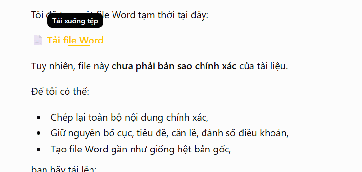 Tải file Word trên ChatGPT
