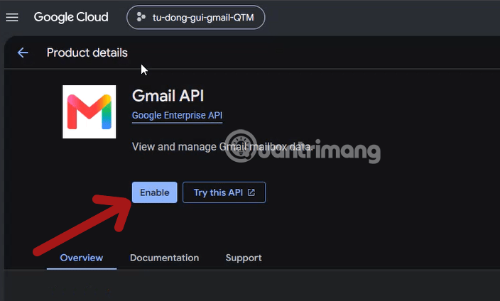 cấu hình gmail node n8n
