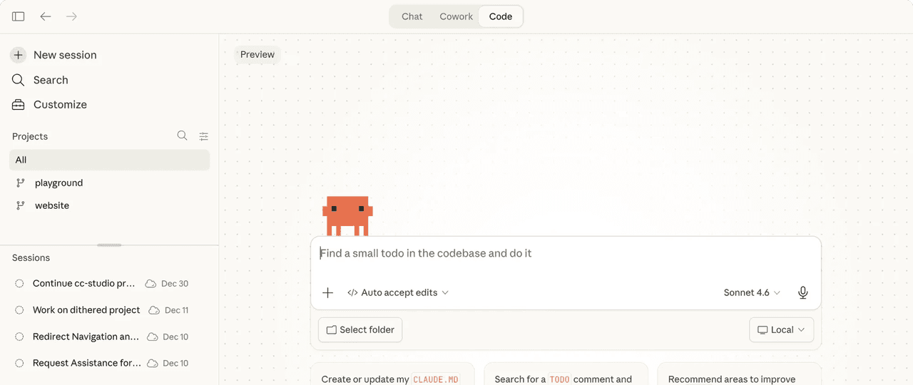 Giao diện Claude Code hiển thị prompt tác vụ codebase, minh họa workflow
