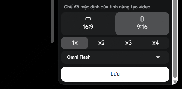 Chế độ tạo video trên Veo 3