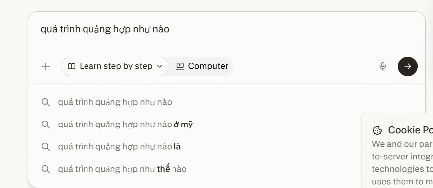 Nội dung nghiên cứu trên Learn Step by Step Perplexity