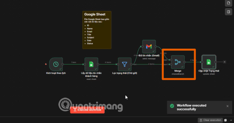 gửi gmail tự động