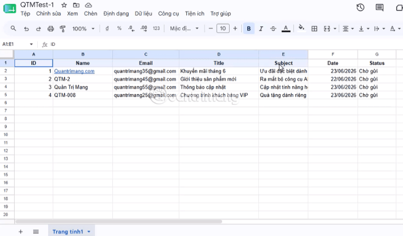 n8n Google Sheets Gmail
