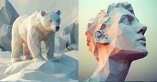 Prompt tạo ảnh Low Poly 3D hiện đại bằng AI