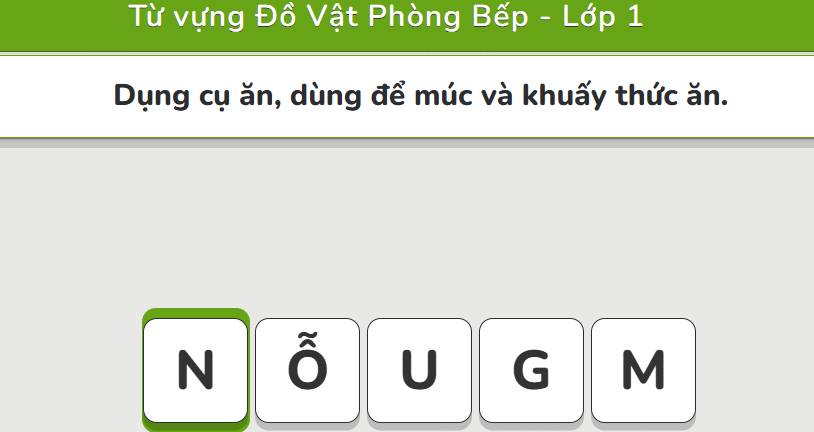 Game xếp chữ AI trên Educaplay