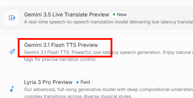 Gemini 3.1 Flash trên Google AI Studio