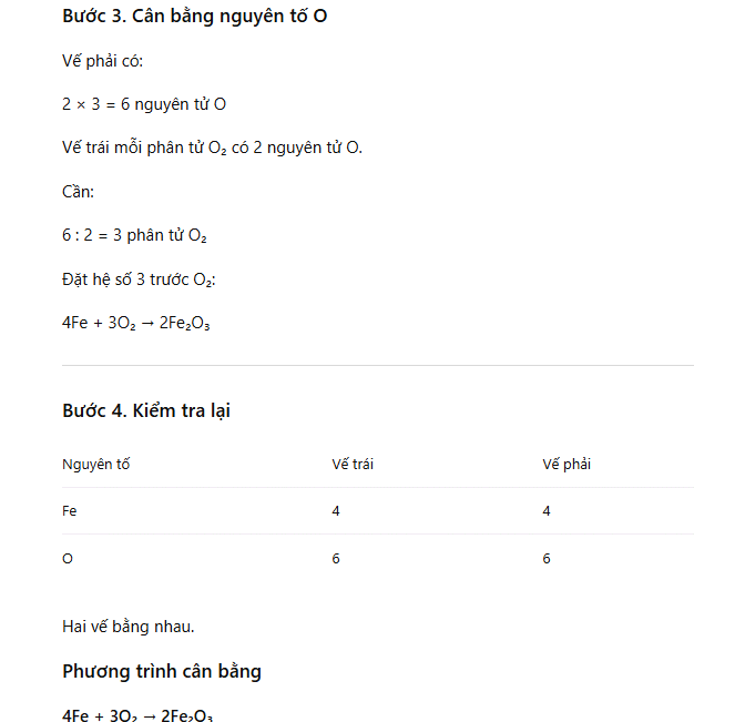 Thực hiện cân bằng phương trình bằng ChatGPT