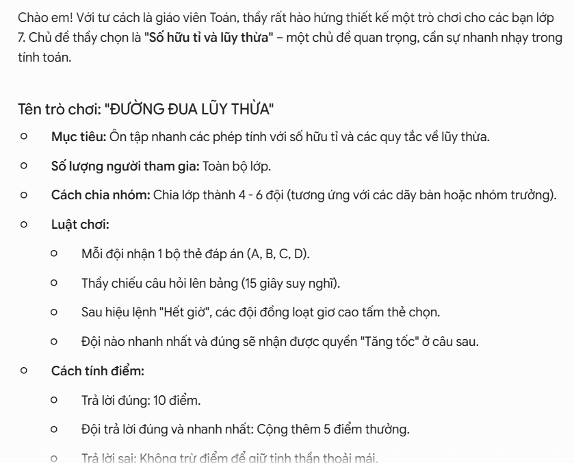 Tạo trò chơi ôn tập Toán học