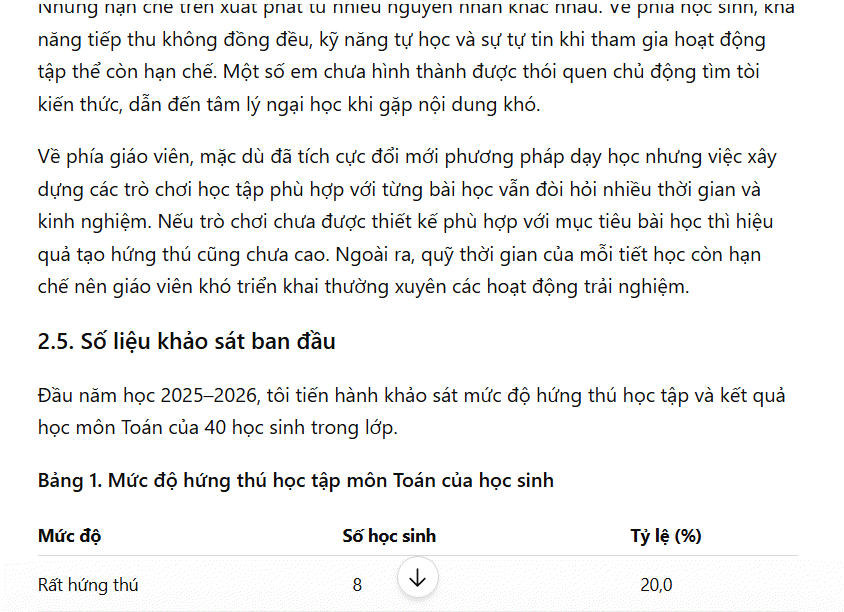 Viết Thực trạng